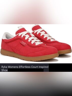 Ryka Sport Lifestyle Lace-Up Women's Casual Sneakers, RedSalsa, SIZE 6W, NWT